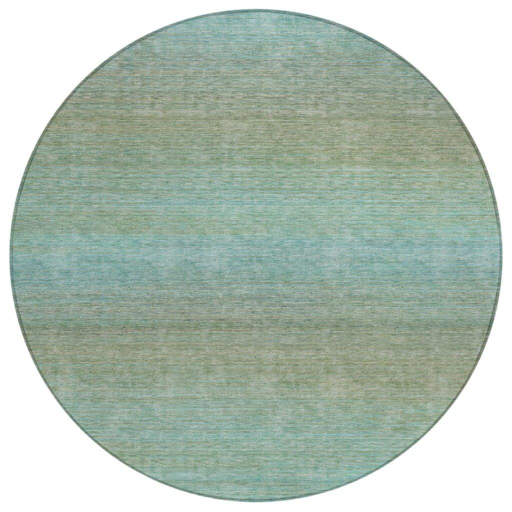 LOOMLAN Rugs Daphara Teal Washable Indoor-Outdoor Rug