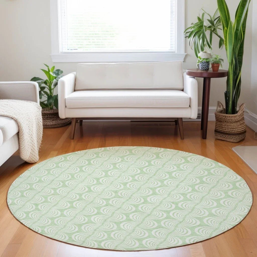 LOOMLAN Rugs Darya Green Washable Indoor-Outdoor Rug
