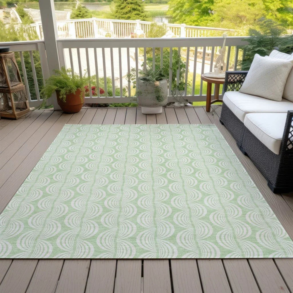 LOOMLAN Rugs Darya Green Washable Indoor-Outdoor Rug