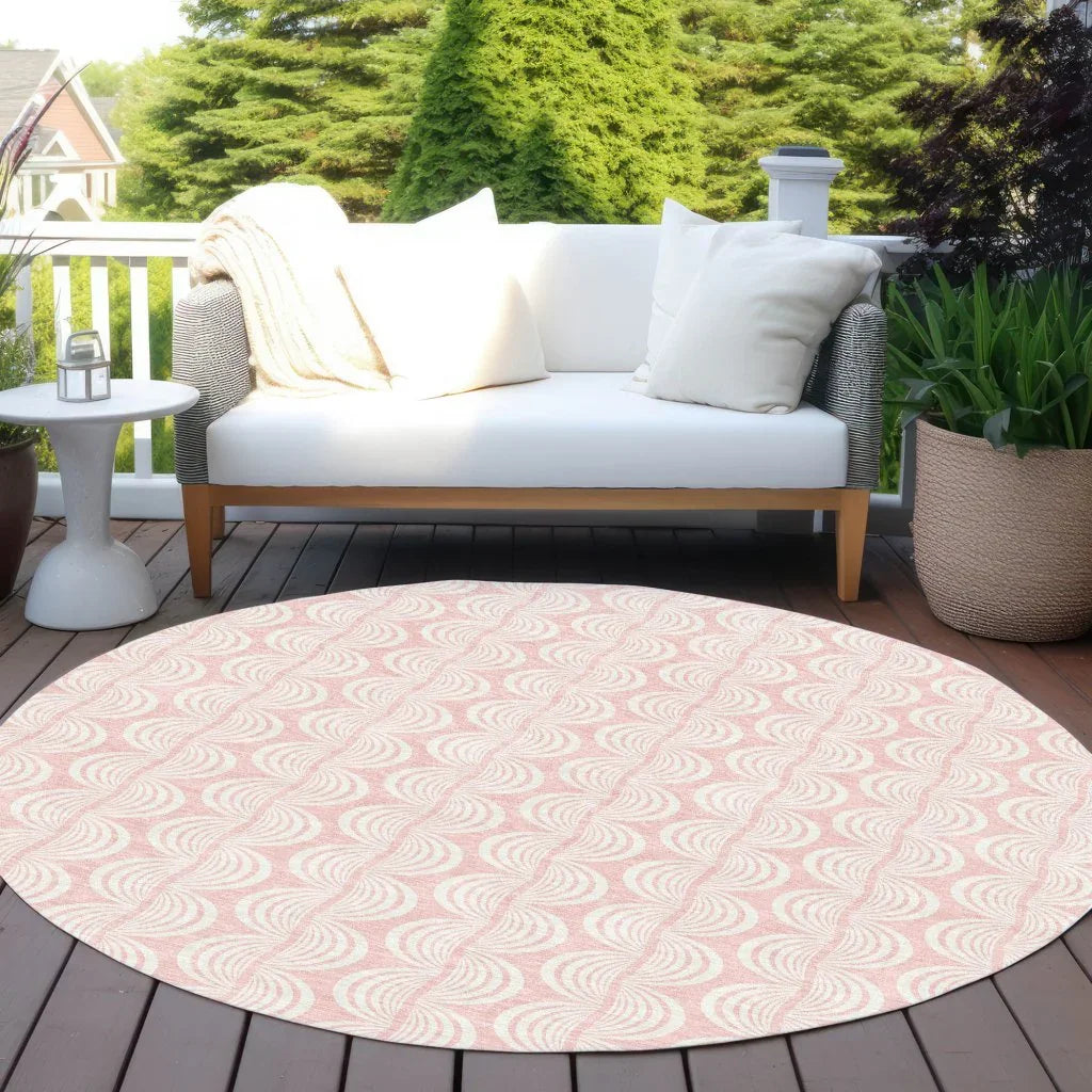 LOOMLAN Rugs Darya Pink Washable Indoor-Outdoor Rug