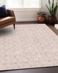LOOMLAN Rugs Darya Pink Washable Indoor-Outdoor Rug