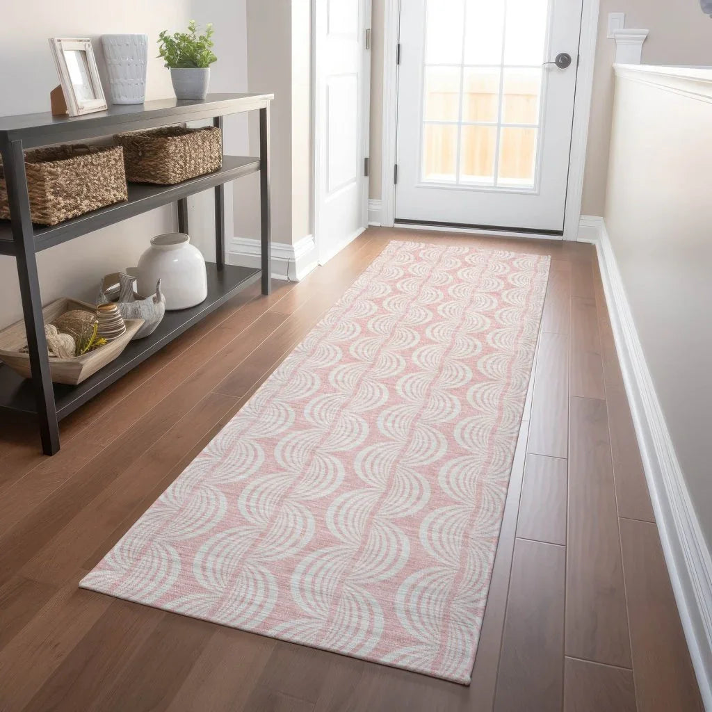 LOOMLAN Rugs Darya Pink Washable Indoor-Outdoor Rug