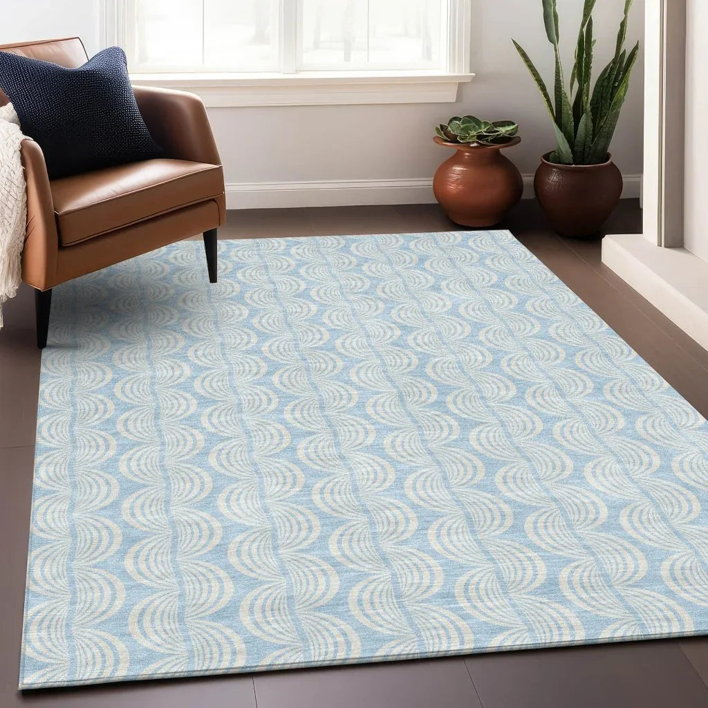 LOOMLAN Rugs Darya Sky Washable Indoor-Outdoor Rug