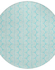 LOOMLAN Rugs Darya Teal Washable Indoor-Outdoor Rug