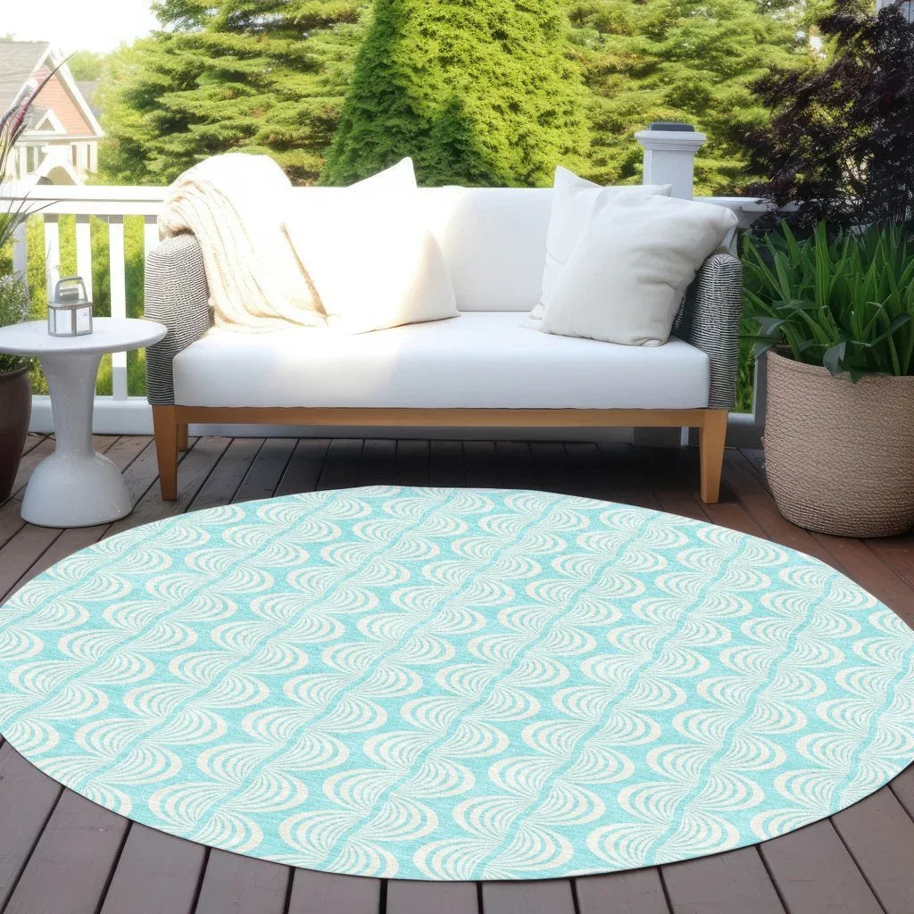LOOMLAN Rugs Darya Teal Washable Indoor-Outdoor Rug