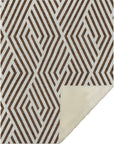 Geometric Brown Washable Indoor-Outdoor Rug