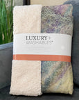 Watercolors Blue Washable Indoor-Outdoor Rug
