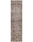 LOOMLAN Rugs Delaura Brown Washable Indoor-Outdoor Rug
