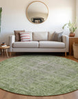 LOOMLAN Rugs Delaura Fern Washable Indoor-Outdoor Rug