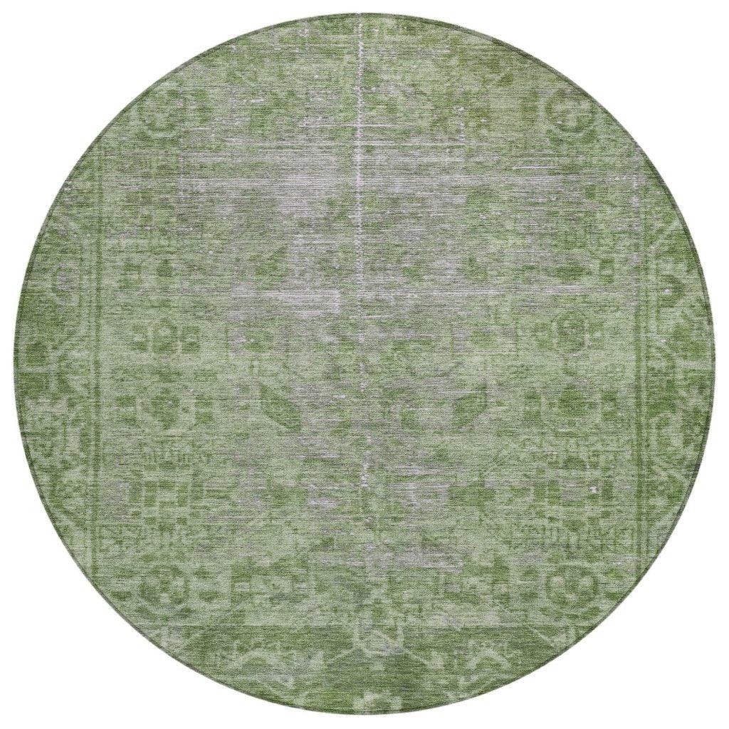 LOOMLAN Rugs Delaura Fern Washable Indoor-Outdoor Rug