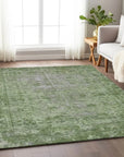 LOOMLAN Rugs Delaura Fern Washable Indoor-Outdoor Rug