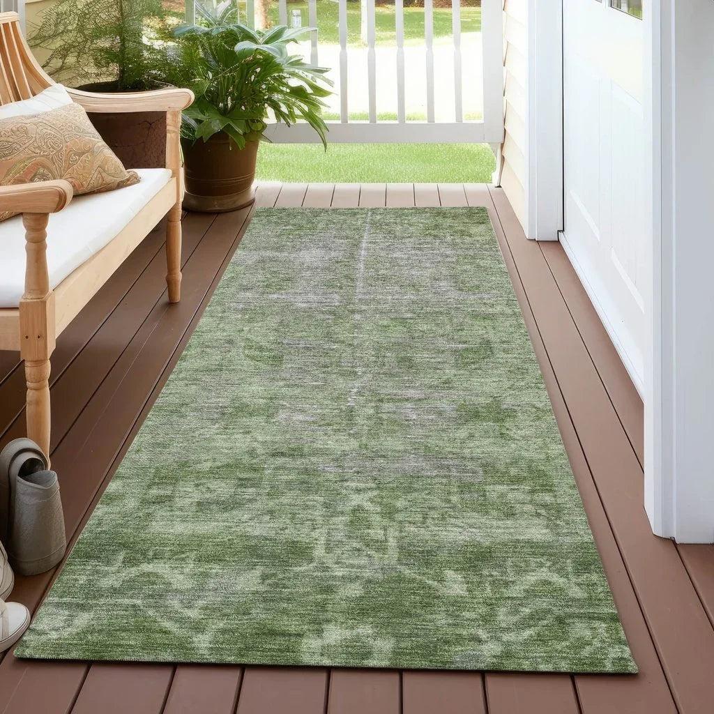 LOOMLAN Rugs Delaura Fern Washable Indoor-Outdoor Rug
