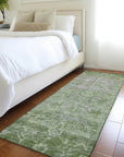LOOMLAN Rugs Delaura Fern Washable Indoor-Outdoor Rug