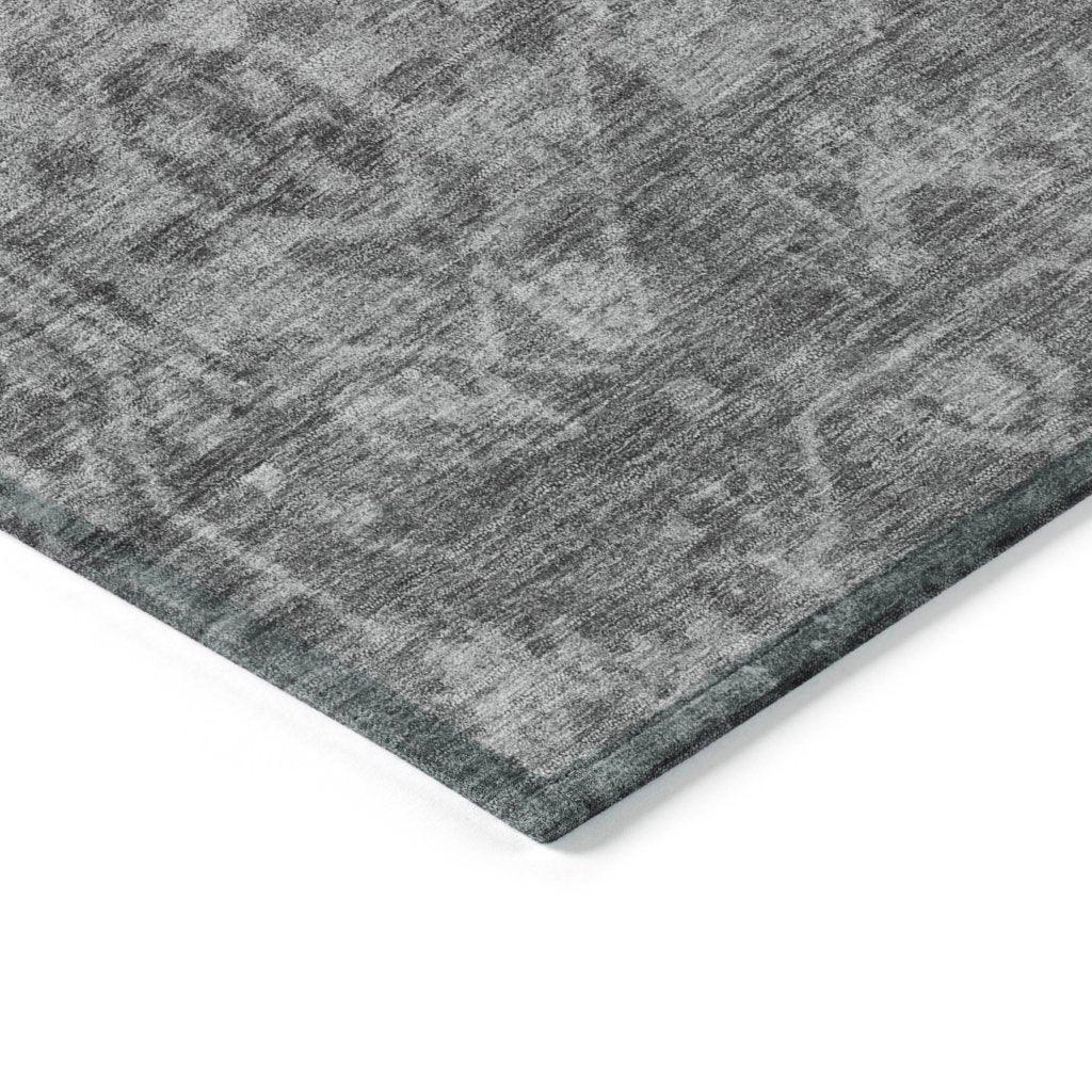 LOOMLAN Rugs Delaura Gray Washable Indoor-Outdoor Rug