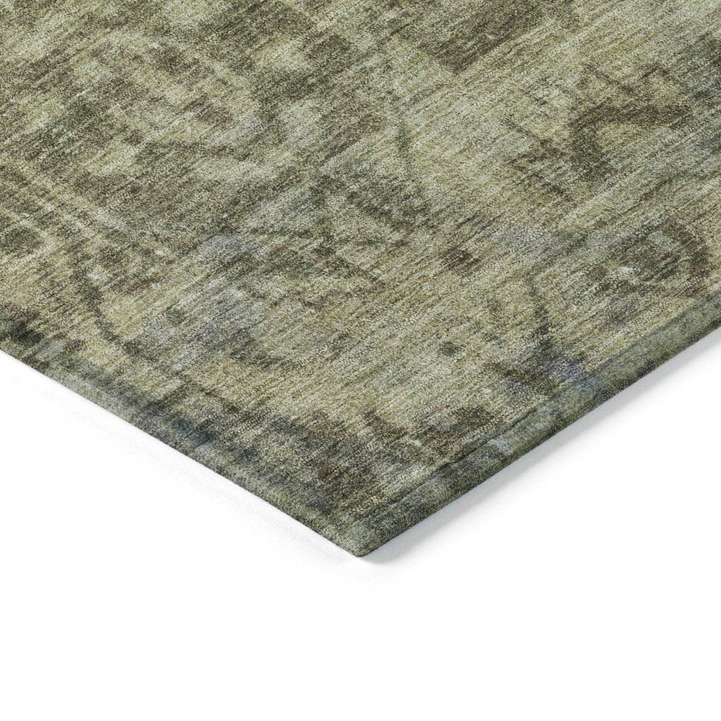 LOOMLAN Rugs Delaura Green Washable Indoor-Outdoor Rug