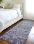 LOOMLAN Rugs Delaura Purple Washable Indoor-Outdoor Rug