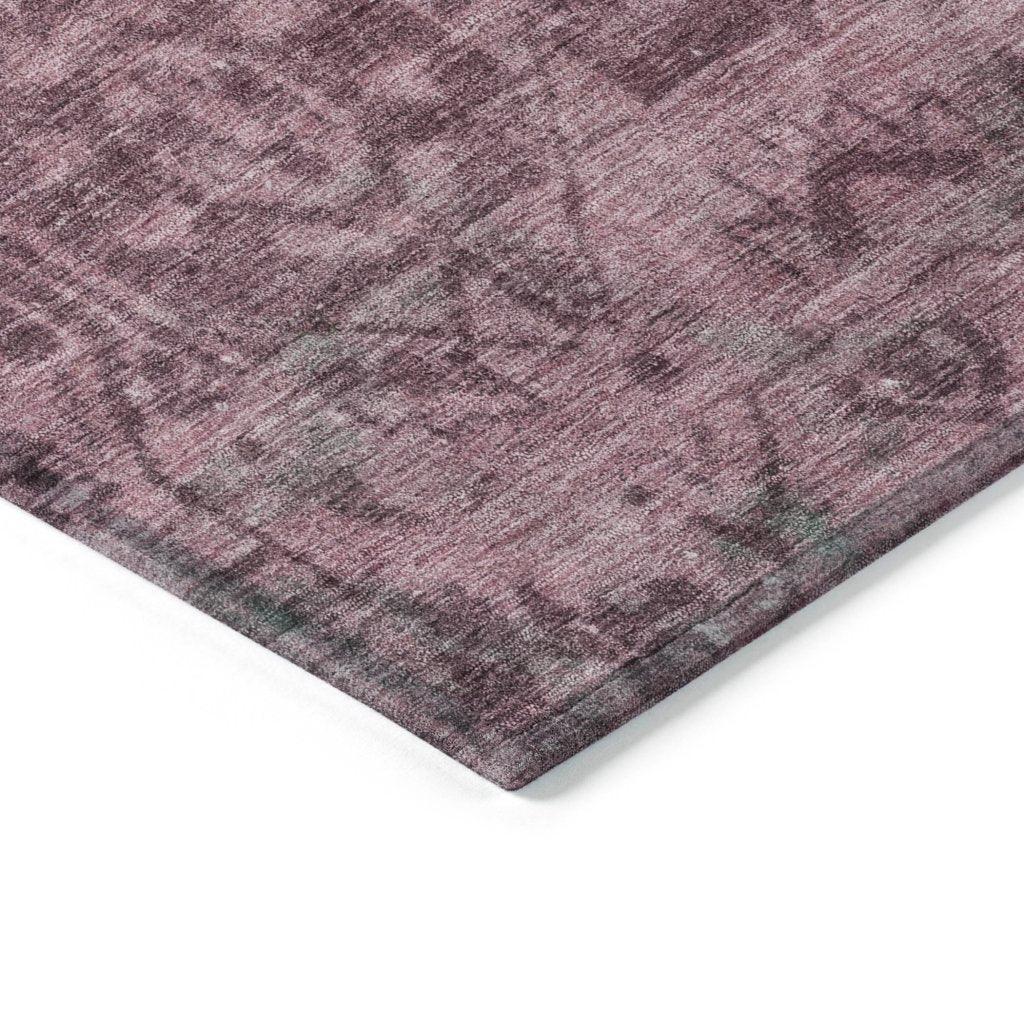 LOOMLAN Rugs Delaura Red Washable Indoor-Outdoor Rug