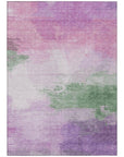 LOOMLAN Rugs Delisah Purple Washable Indoor-Outdoor Rug