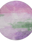 LOOMLAN Rugs Delisah Purple Washable Indoor-Outdoor Rug