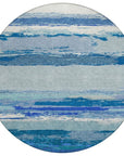 LOOMLAN Rugs Dervika Blue Washable Indoor-Outdoor Rug