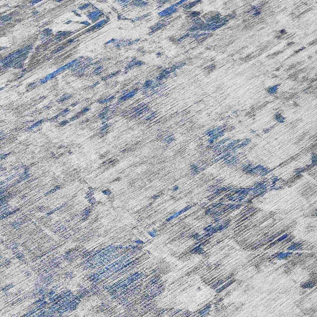 LOOMLAN Rugs Dorana Blue Washable Indoor-Outdoor Rug