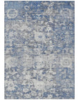 LOOMLAN Rugs Dorana Blue Washable Indoor-Outdoor Rug