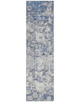LOOMLAN Rugs Dorana Blue Washable Indoor-Outdoor Rug