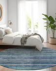 LOOMLAN Rugs Doravine Blue Washable Indoor-Outdoor Rug