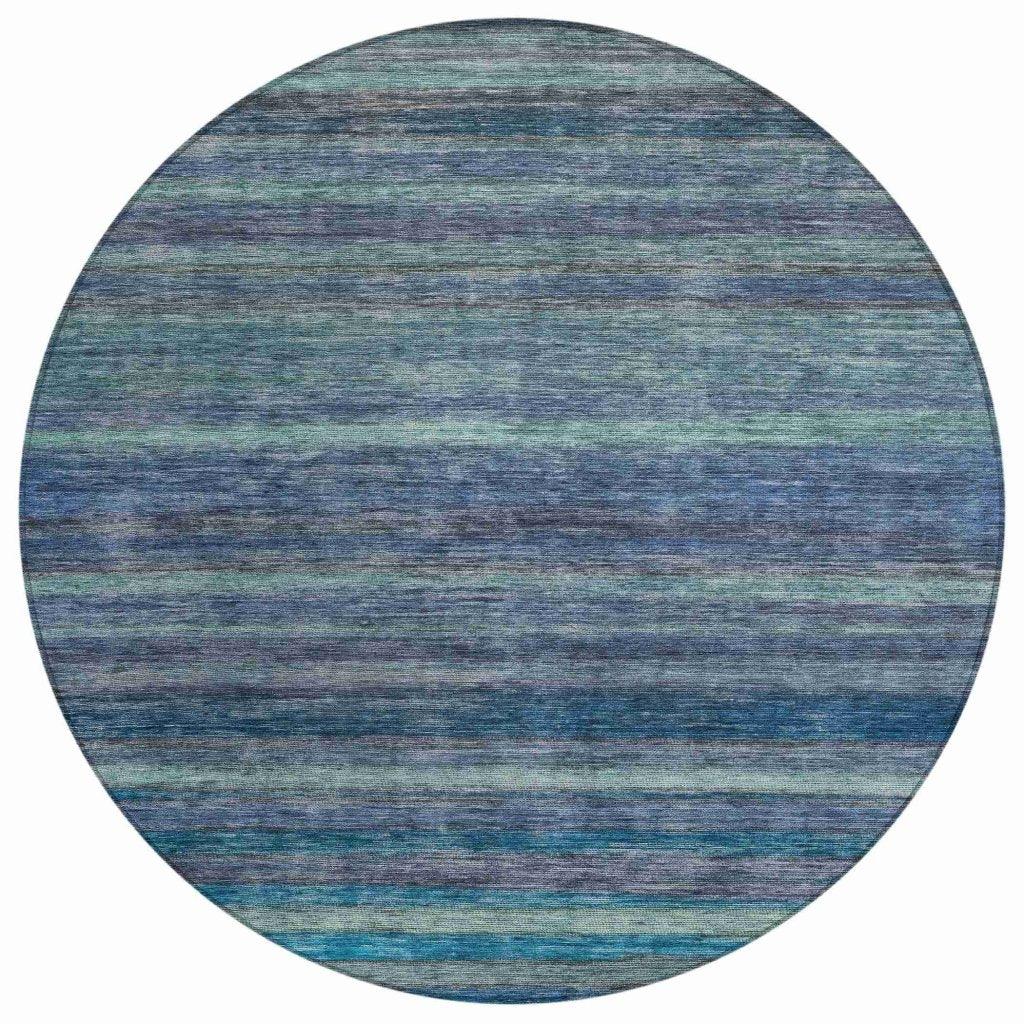 LOOMLAN Rugs Doravine Blue Washable Indoor-Outdoor Rug
