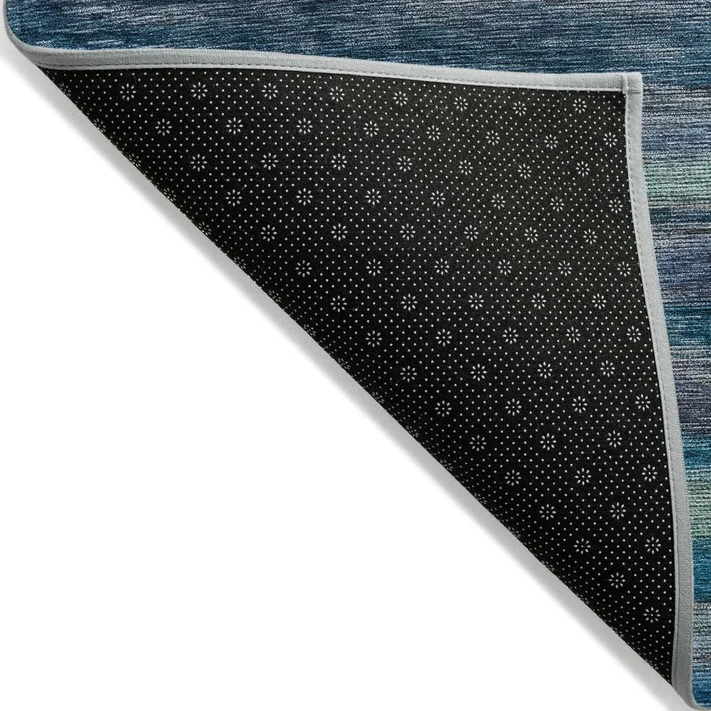 LOOMLAN Rugs Doravine Blue Washable Indoor-Outdoor Rug