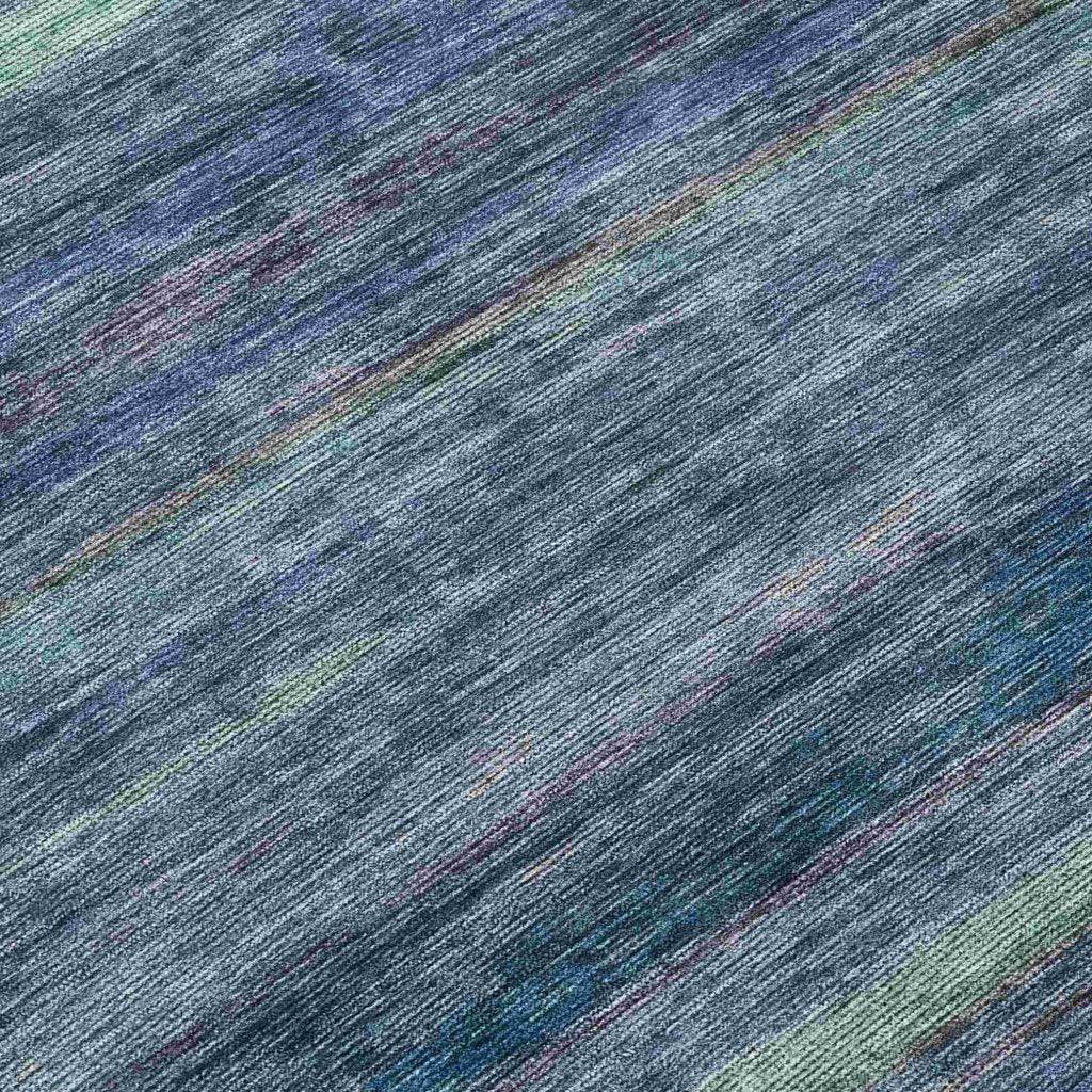 LOOMLAN Rugs Doravine Blue Washable Indoor-Outdoor Rug