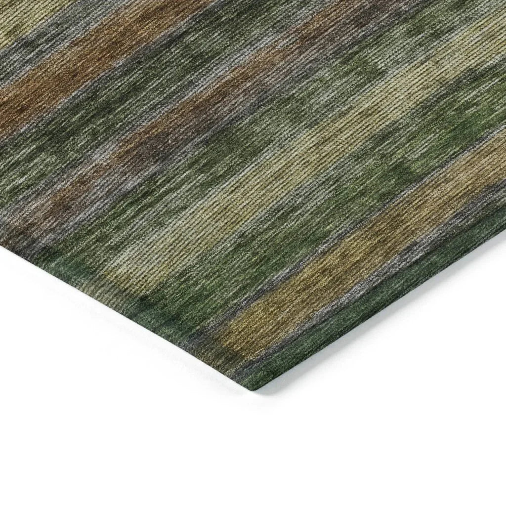 LOOMLAN Rugs Doravine Brown Washable Indoor-Outdoor Rug