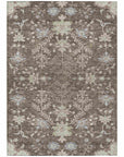 LOOMLAN Rugs Doris Brown Washable Indoor-Outdoor Rug