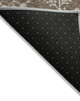 LOOMLAN Rugs Doris Brown Washable Indoor-Outdoor Rug