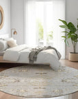 LOOMLAN Rugs Doris Gray Washable Indoor-Outdoor Rug