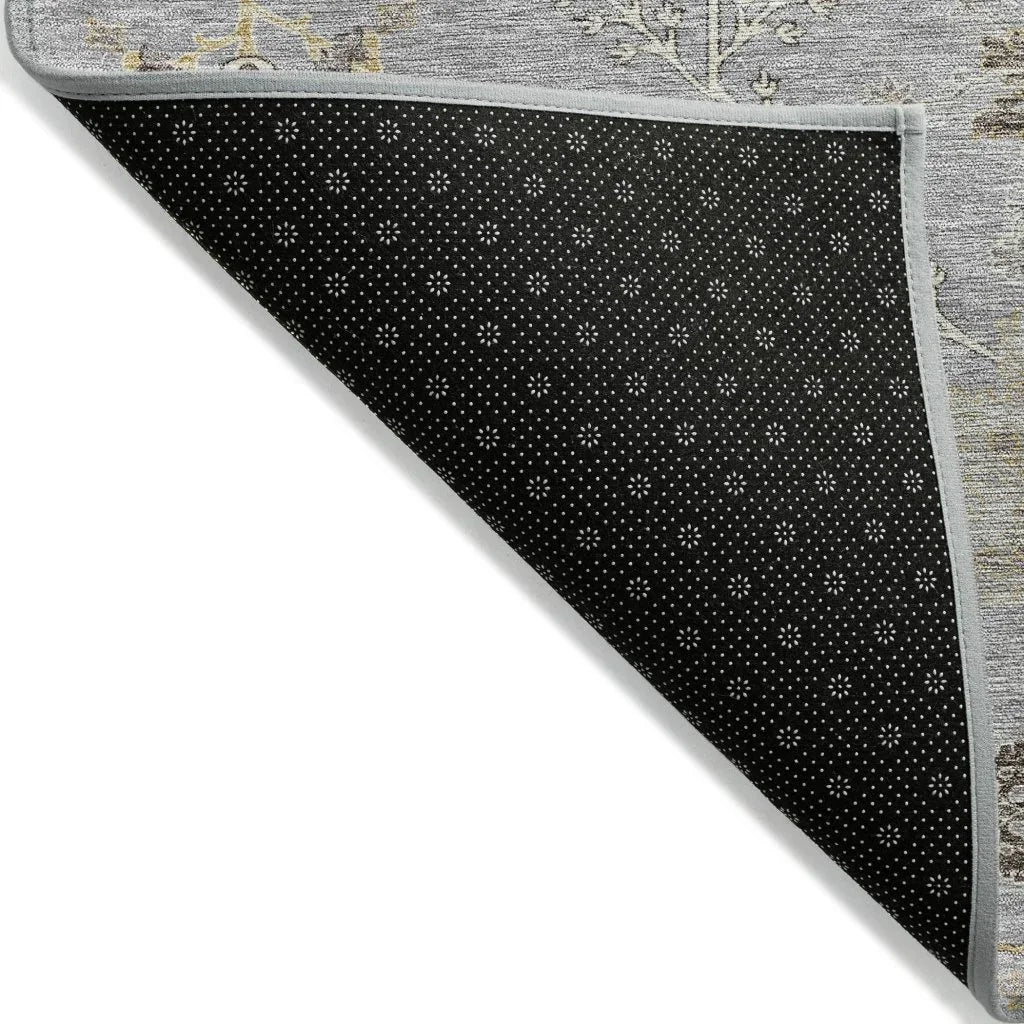 LOOMLAN Rugs Doris Gray Washable Indoor-Outdoor Rug