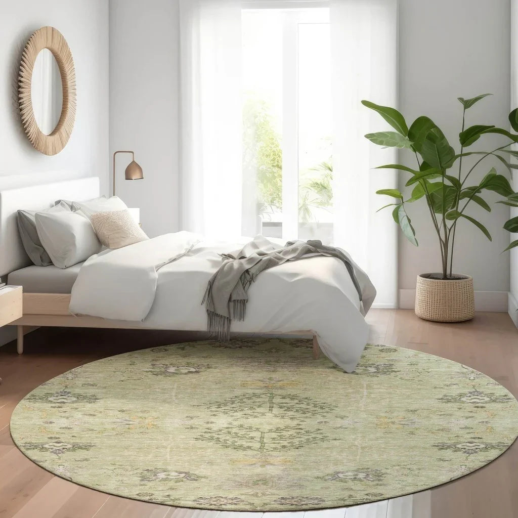 LOOMLAN Rugs Doris Green Washable Indoor-Outdoor Rug