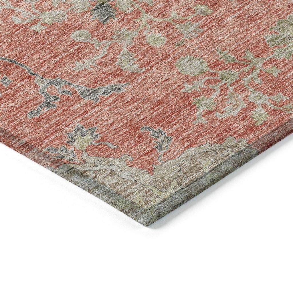 LOOMLAN Rugs Doris Orange Washable Indoor-Outdoor Rug