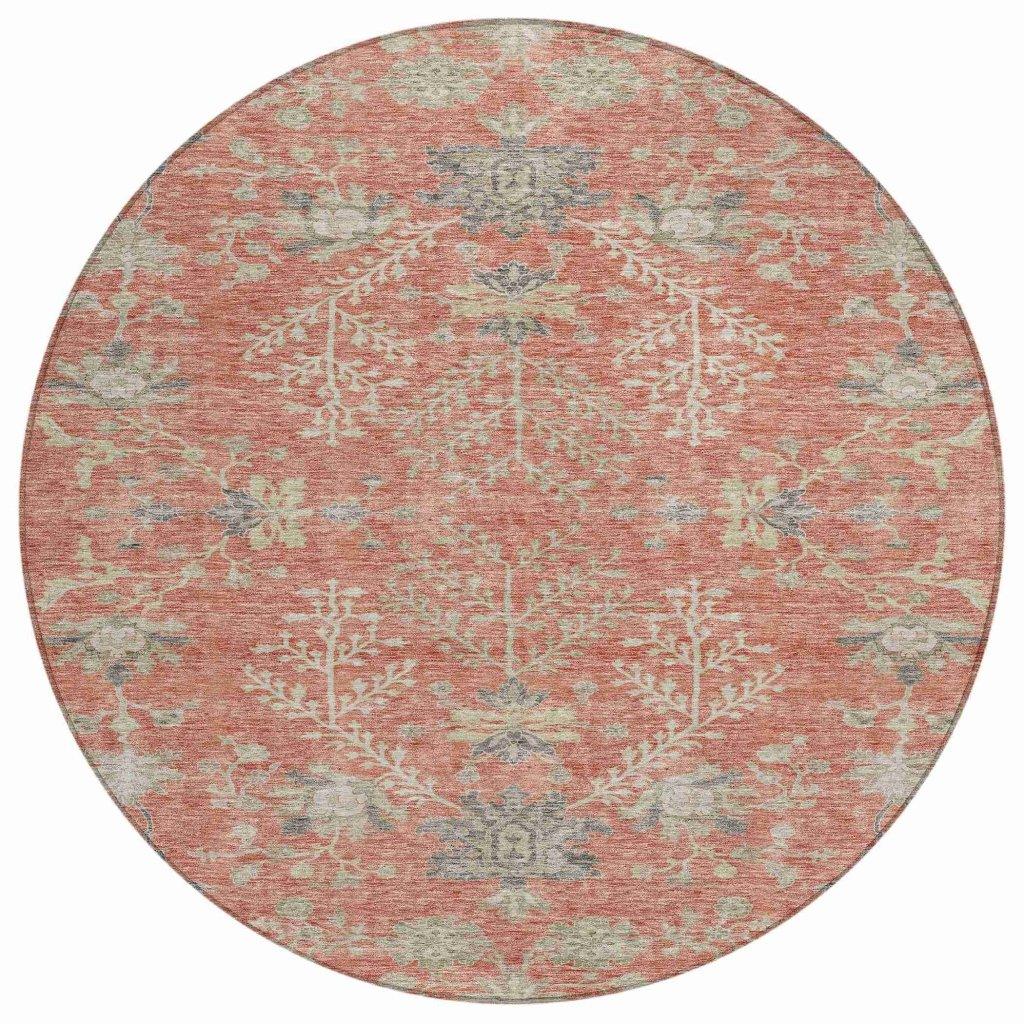 LOOMLAN Rugs Doris Orange Washable Indoor-Outdoor Rug