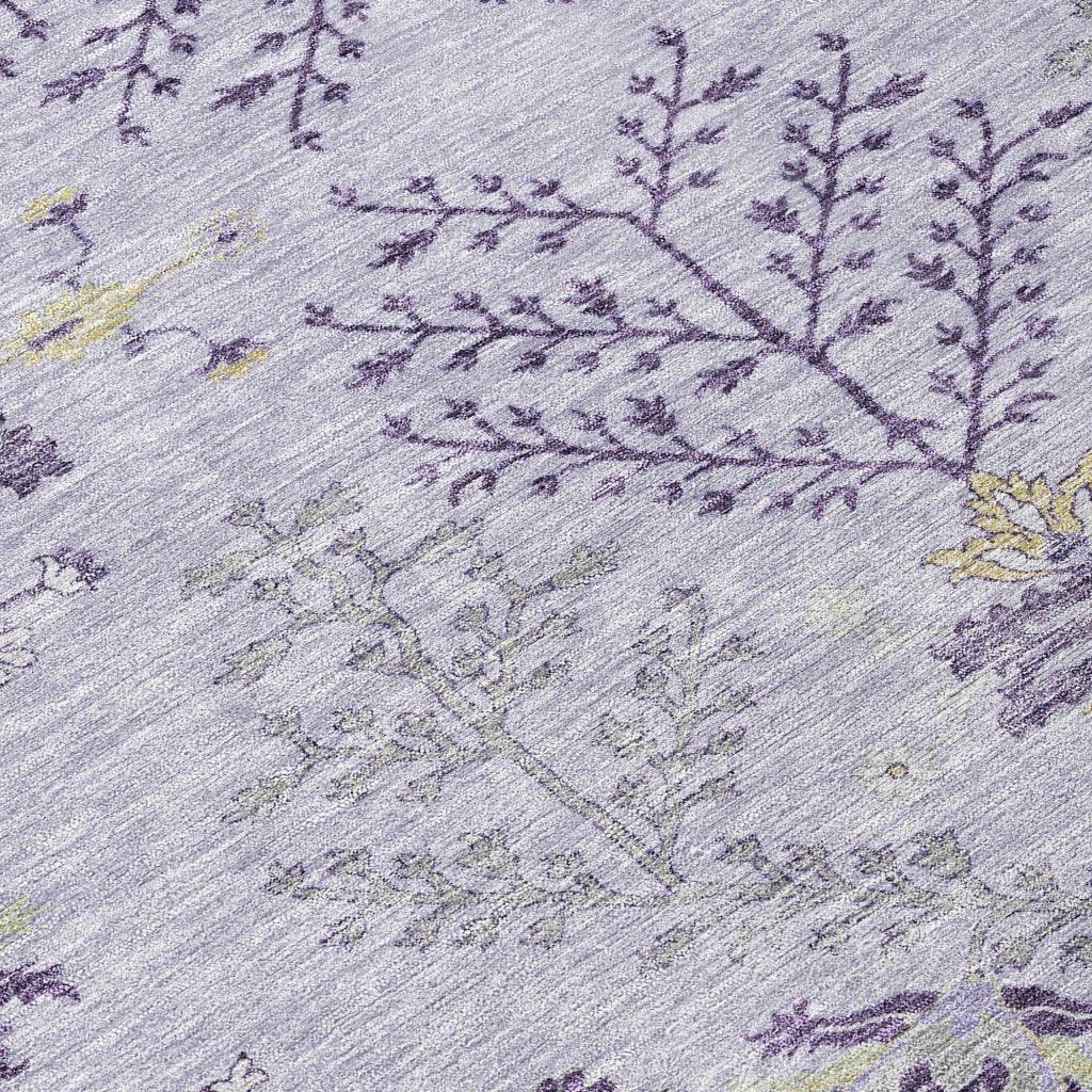 LOOMLAN Rugs Doris Purple Washable Indoor-Outdoor Rug