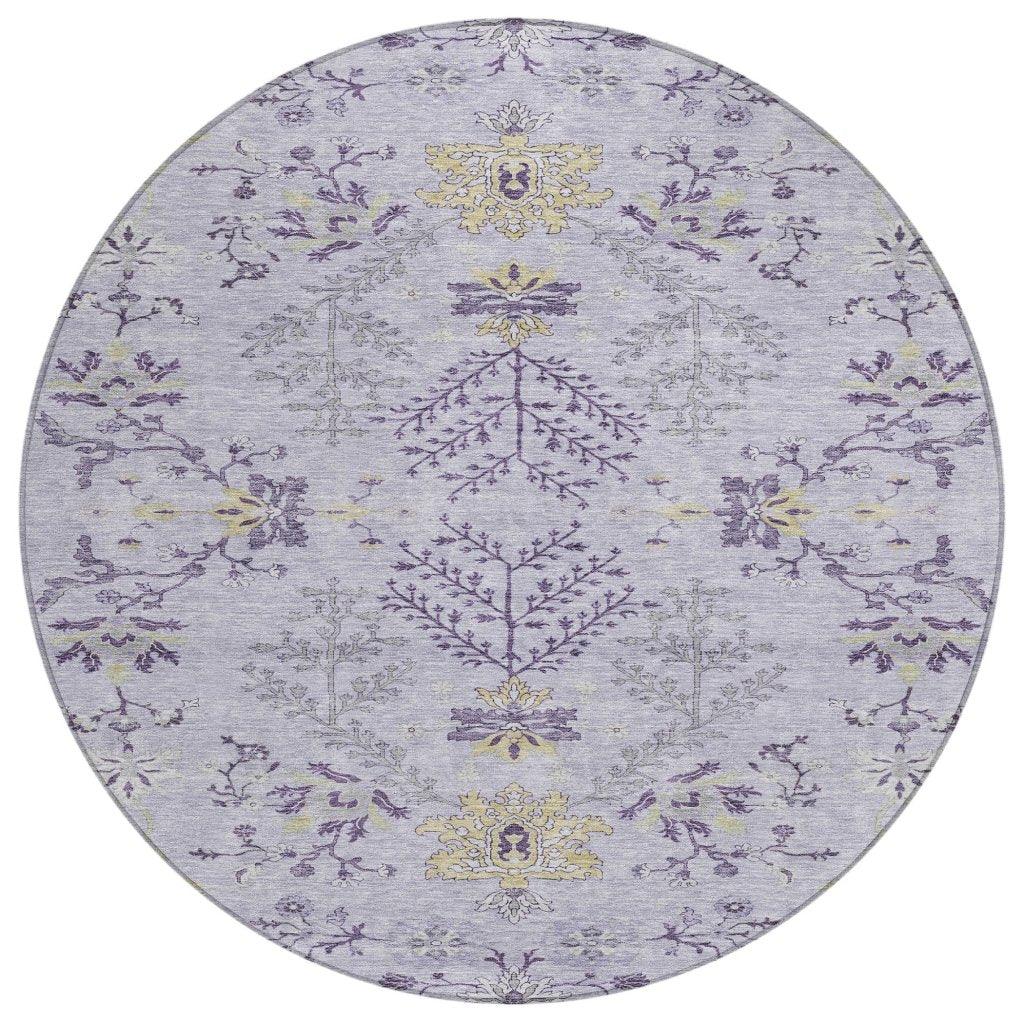 LOOMLAN Rugs Doris Purple Washable Indoor-Outdoor Rug