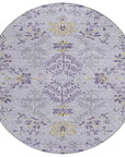 LOOMLAN Rugs Doris Purple Washable Indoor-Outdoor Rug