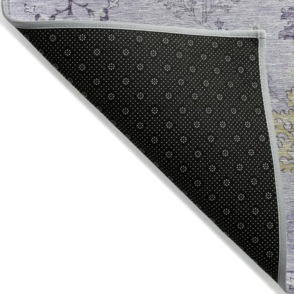 LOOMLAN Rugs Doris Purple Washable Indoor-Outdoor Rug