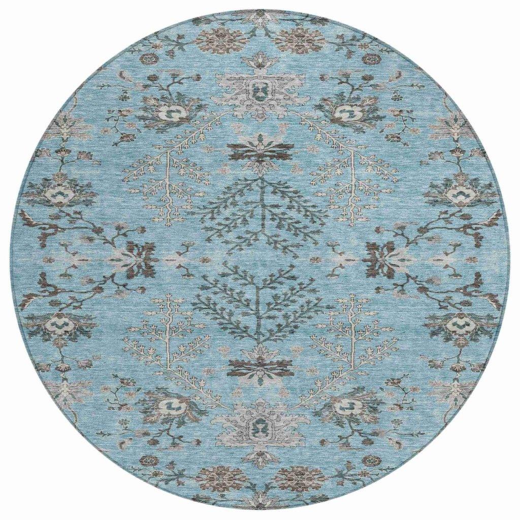 LOOMLAN Rugs Doris Sky Washable Indoor-Outdoor Rug
