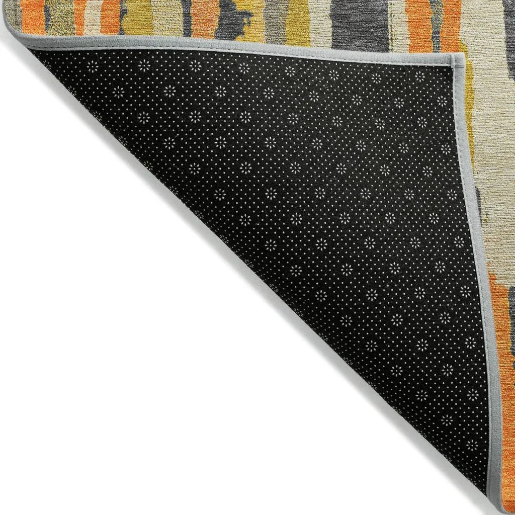LOOMLAN Rugs Dunae Orange Washable Indoor-Outdoor Rug