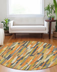 LOOMLAN Rugs Dunae Orange Washable Indoor-Outdoor Rug