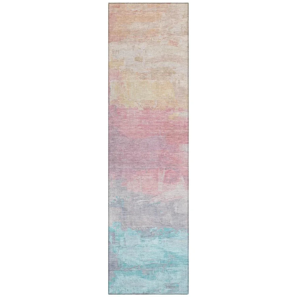 LOOMLAN Rugs Duskaria Orange Washable Indoor-Outdoor Rug