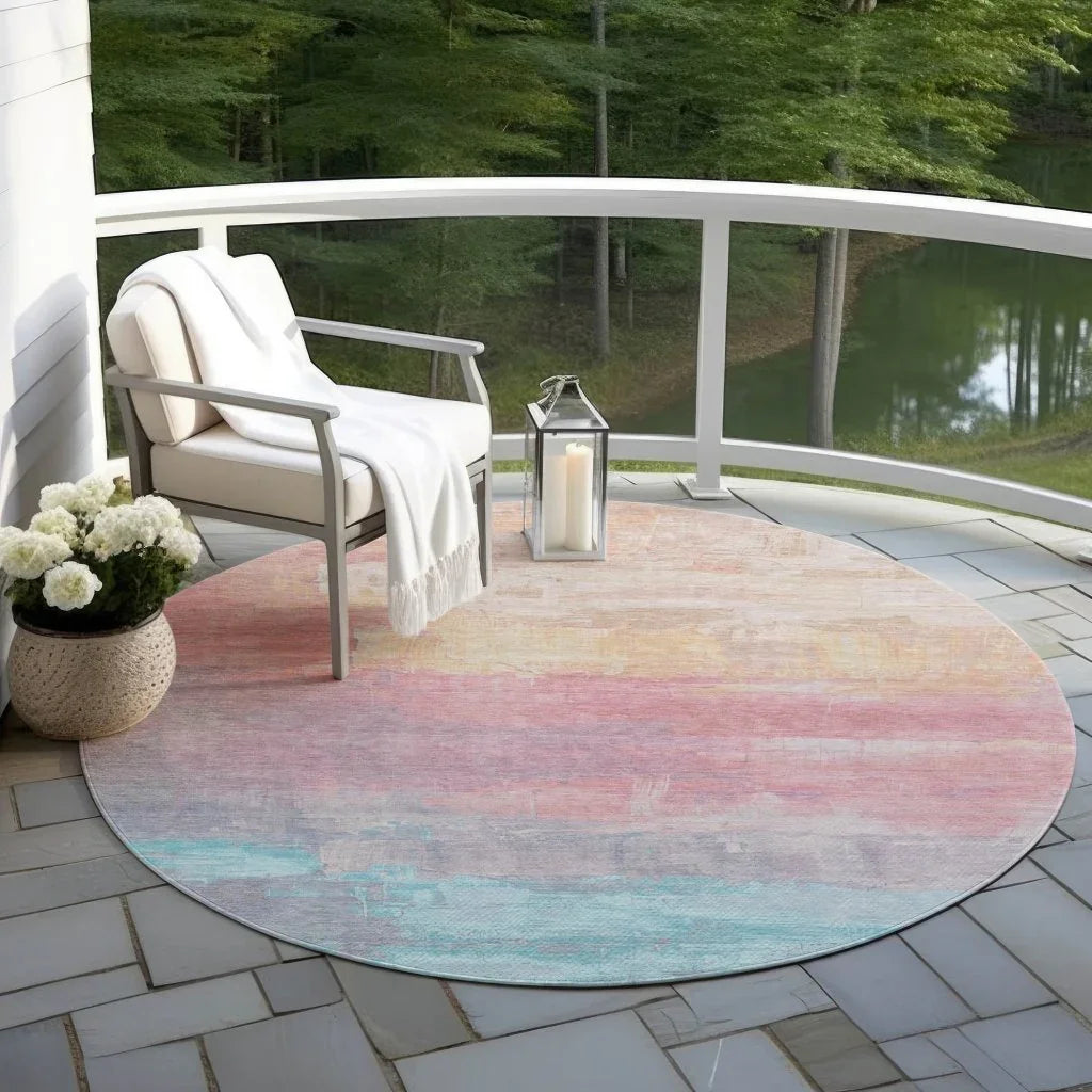 LOOMLAN Rugs Duskaria Orange Washable Indoor-Outdoor Rug