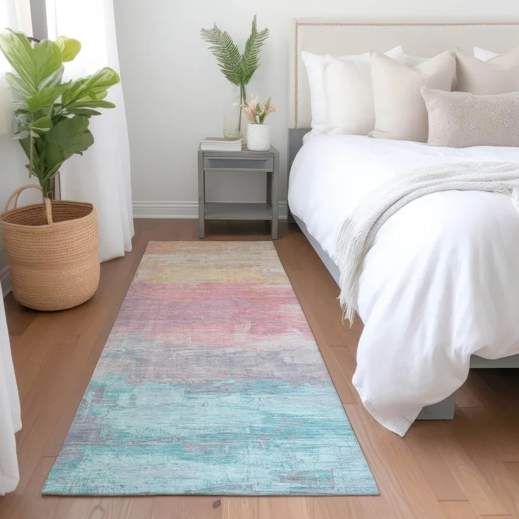 LOOMLAN Rugs Duskaria Orange Washable Indoor-Outdoor Rug