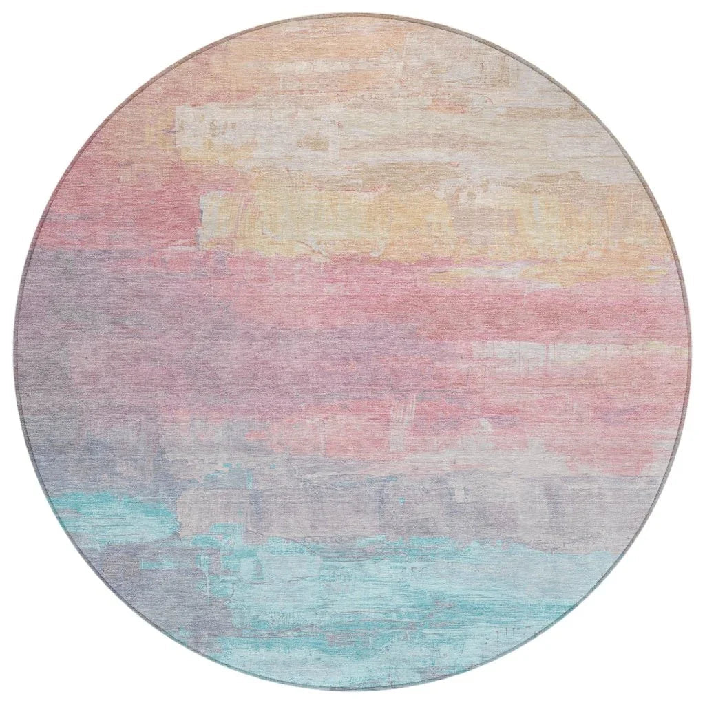 LOOMLAN Rugs Duskaria Orange Washable Indoor-Outdoor Rug